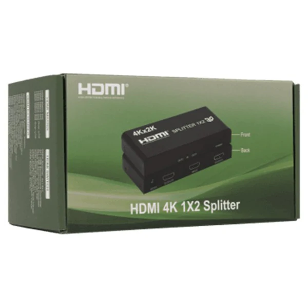 Sbox 2 Ports HDMI 1.4 Splitter - Black | HDMI-2 - Image 4