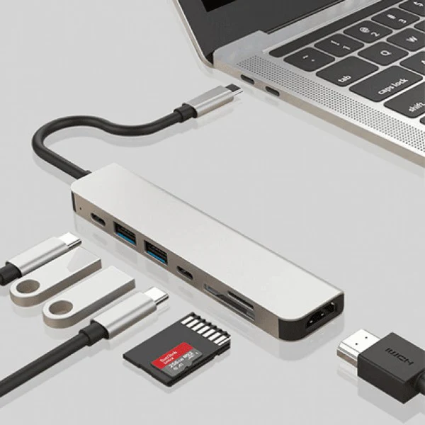 Sbox Multiport USB-C Hub - Dark Grey | TCA-71/R - Image 4