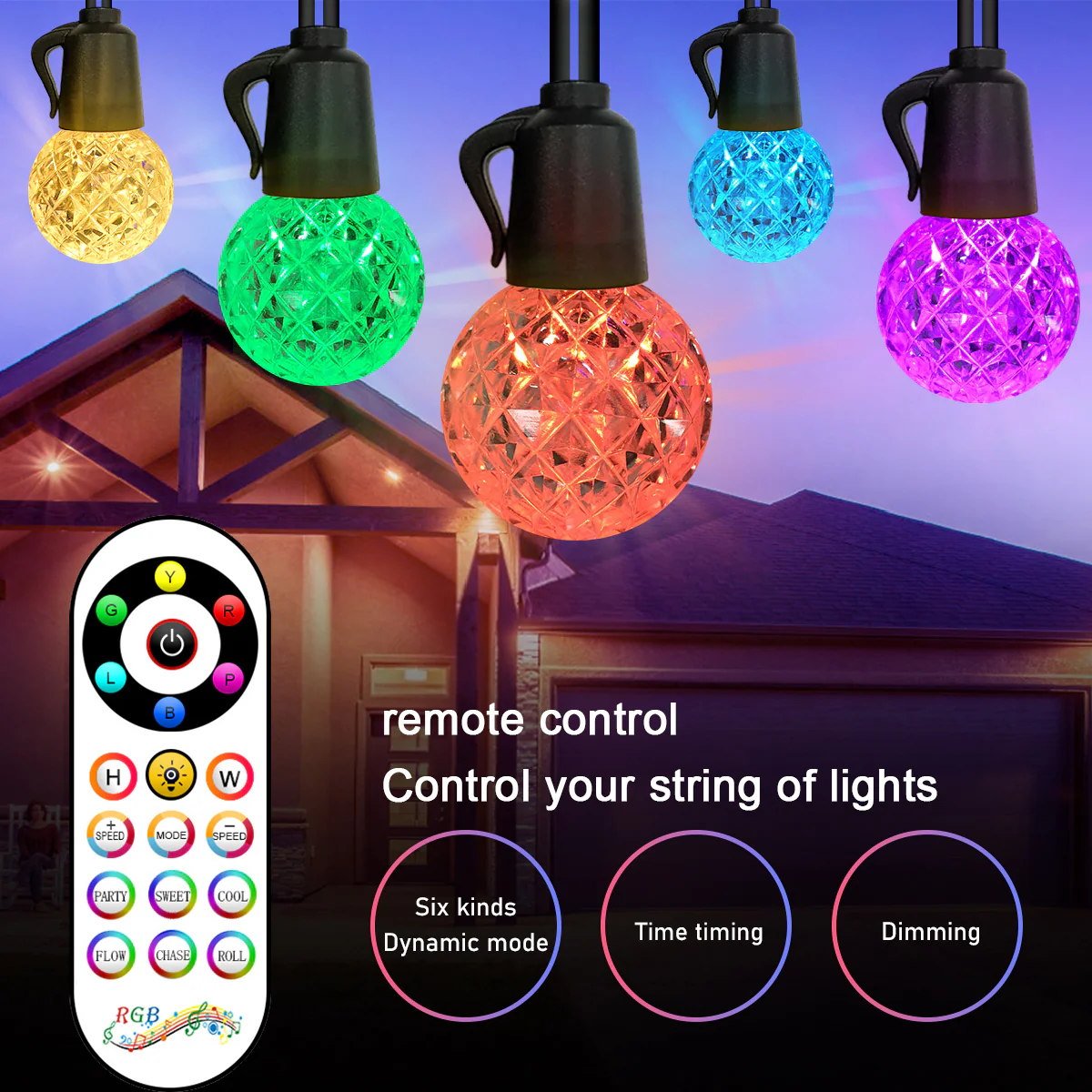 Secret Garden Collection Zia 15M LED Garden String Lights - Black | GL15COL - Image 2