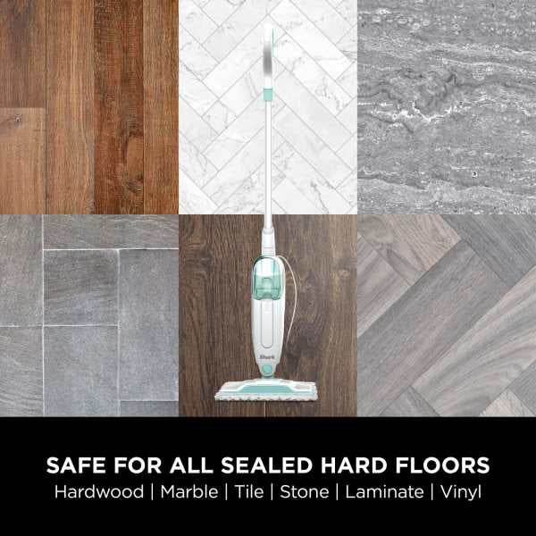 Shark Classic Steam Mop - White & Mint Green | S1000UK - Image 3