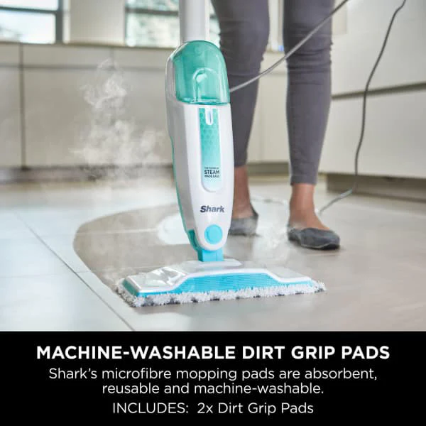 Shark Classic Steam Mop - White & Mint Green | S1000UK - Image 7