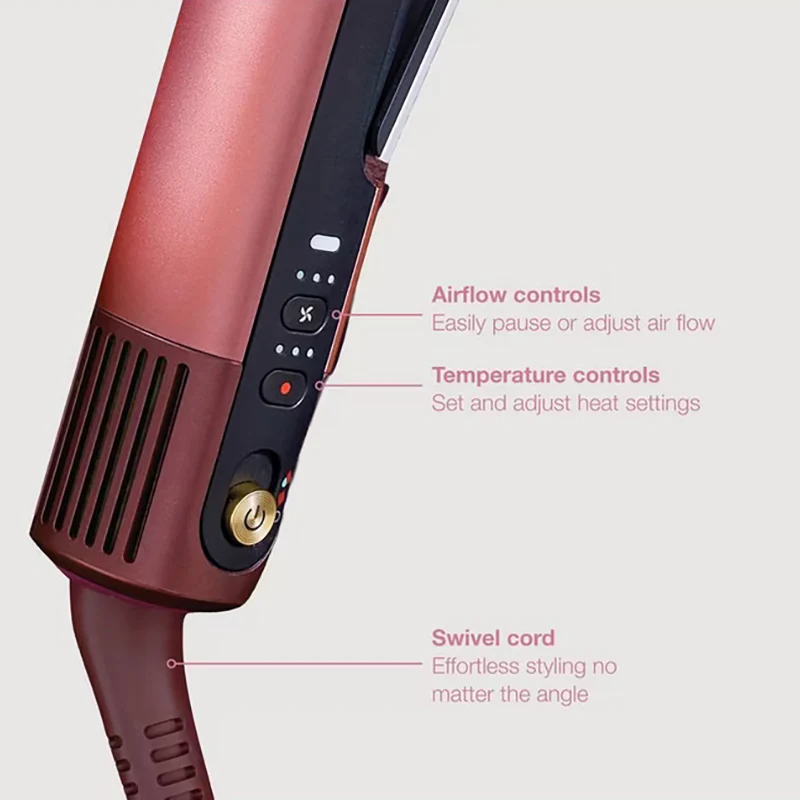 Shark SilkiPro Wet-To-Dry Ceramic Hair Straightener - Rose Petal | HT401UKPK - Image 4