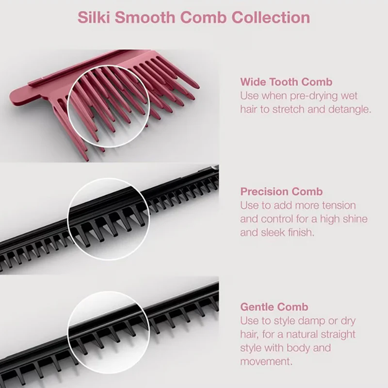 Shark SilkiPro Wet-To-Dry Ceramic Hair Straightener - Rose Petal | HT401UKPK - Image 5