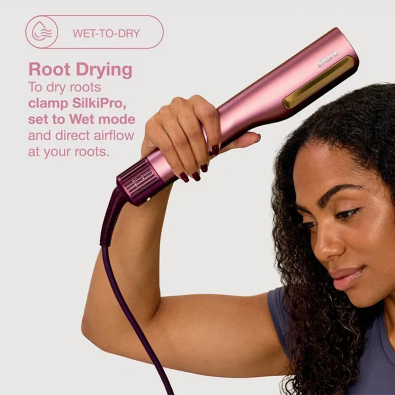 Shark SilkiPro Wet-To-Dry Ceramic Hair Straightener - Rose Petal | HT401UKPK - Image 8