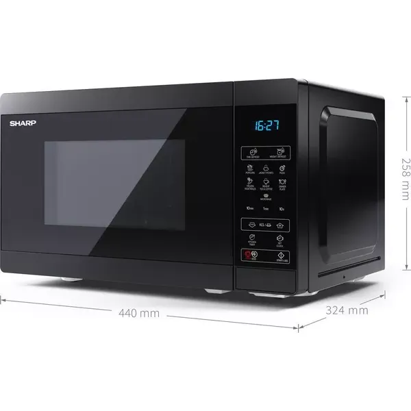 Sharp 20L Freestanding Microwave - Black | YC-MS02U-B - Image 4