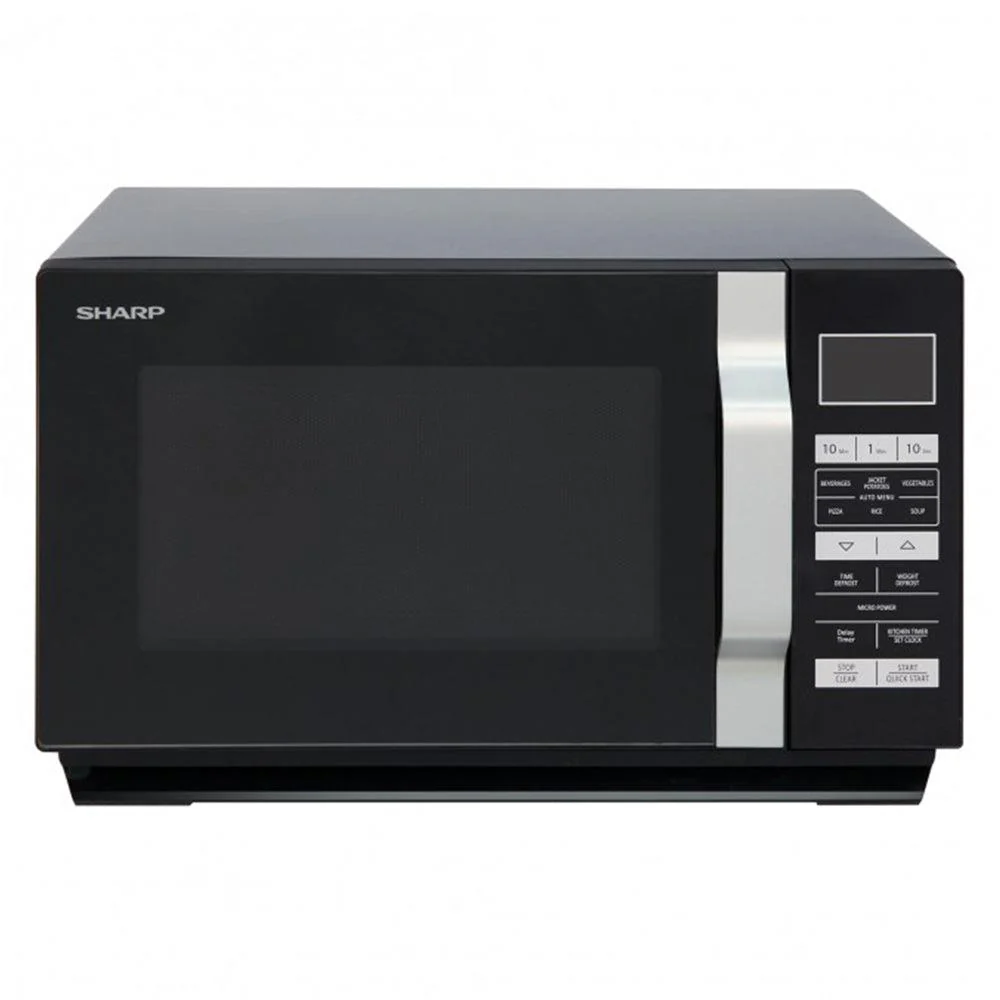 Sharp 23L Solo Flat Tray Freestanding Microwave - Black | R360KM - Image 14