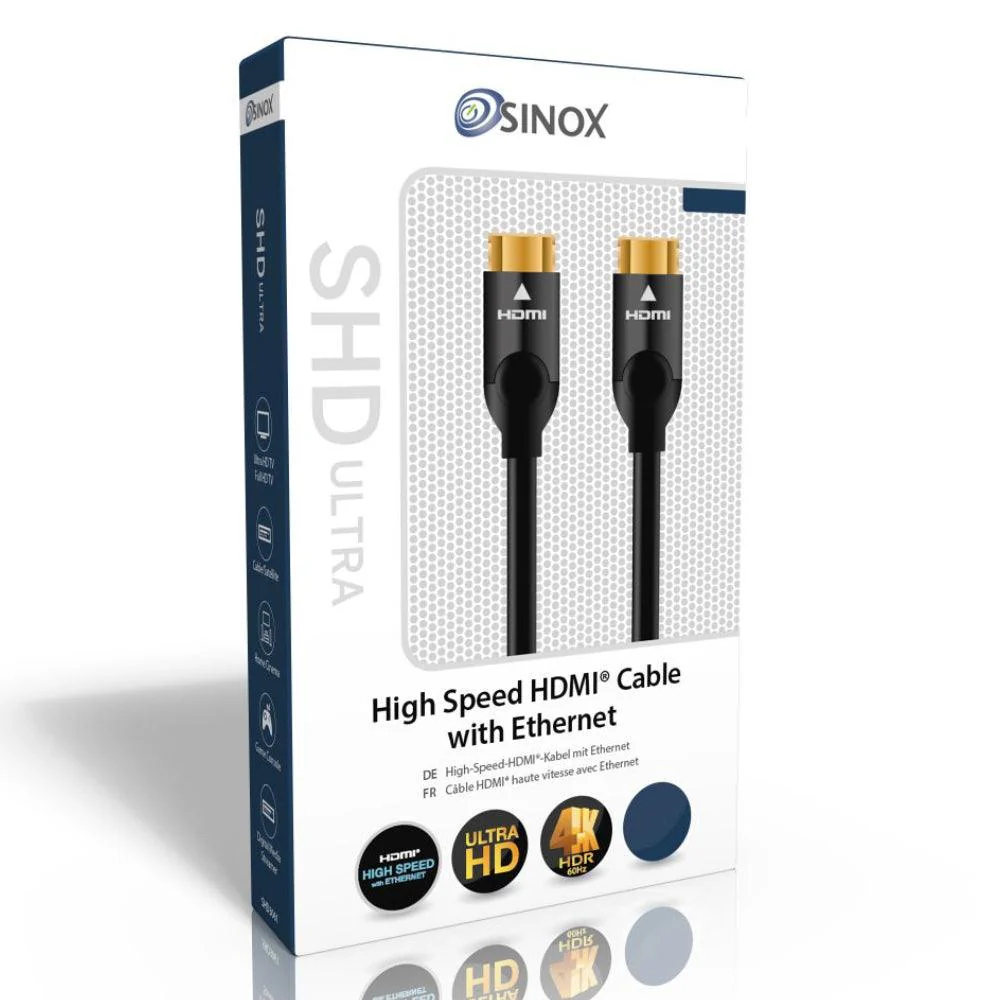 Sinox 1m SHD Ultra HDMI 4K High Speed Ethernet Cable - Black | SHD3061 - Image 3