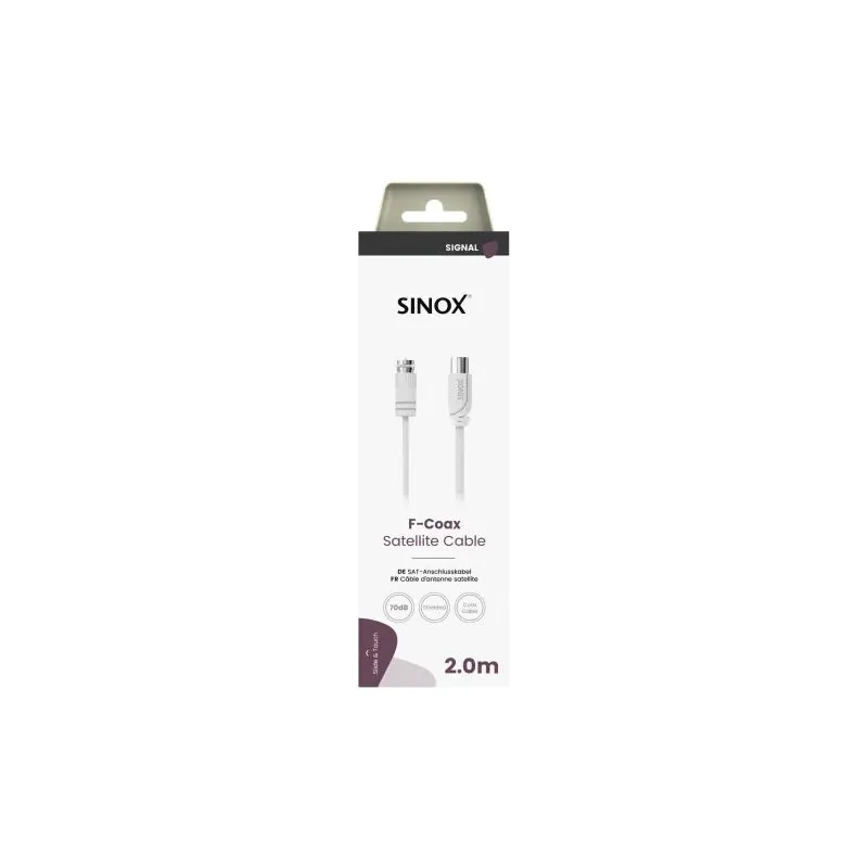 Sinox 2M F-Coax Satellite Cable - White | 52467 - Image 2