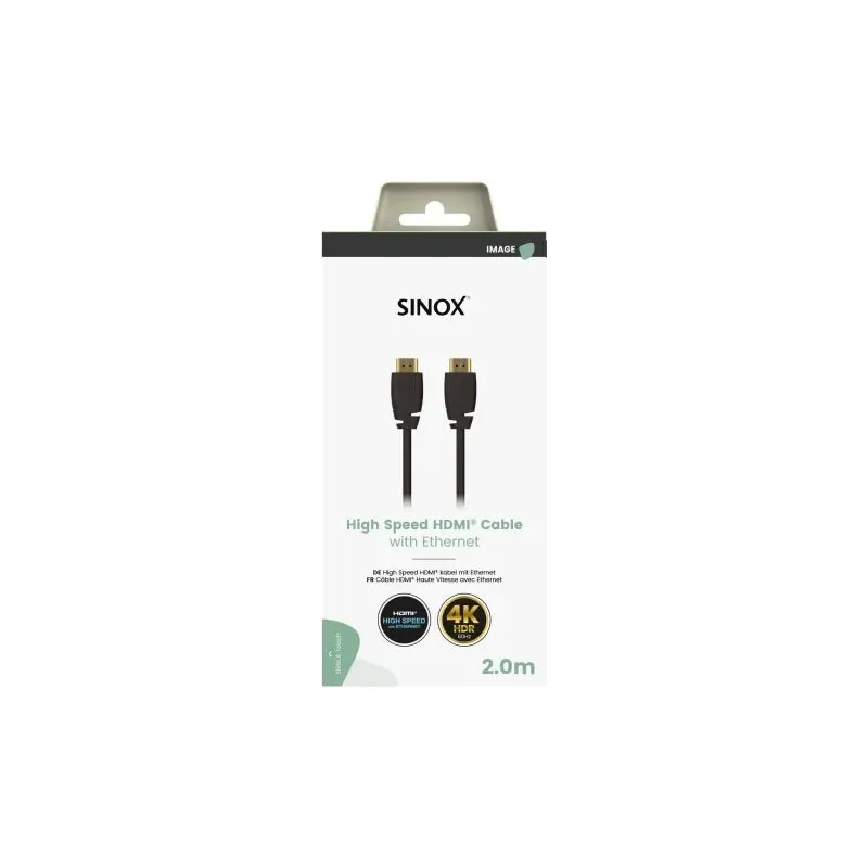Sinox 2M High Speed HDMI Cable with Ethernet - Black | 51934 - Image 2