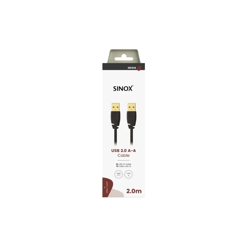 Sinox 2M USB 2.0 A-A Cable - Black | 52733 - Image 2
