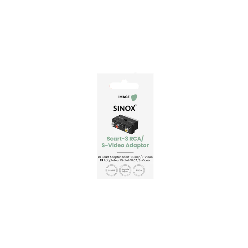 Sinox 3 RCA Phono Switchable Scart Adapter - Black | 52627 - Image 2