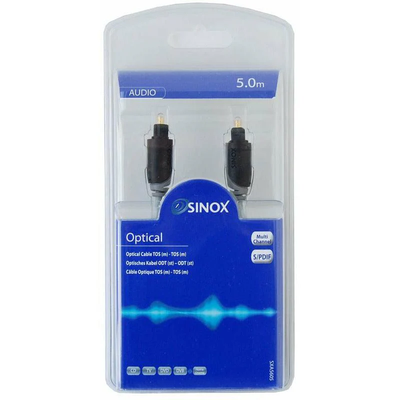 Sinox 5M Digital Optical Cable - Grey/Black | SXA5605 - Image 3