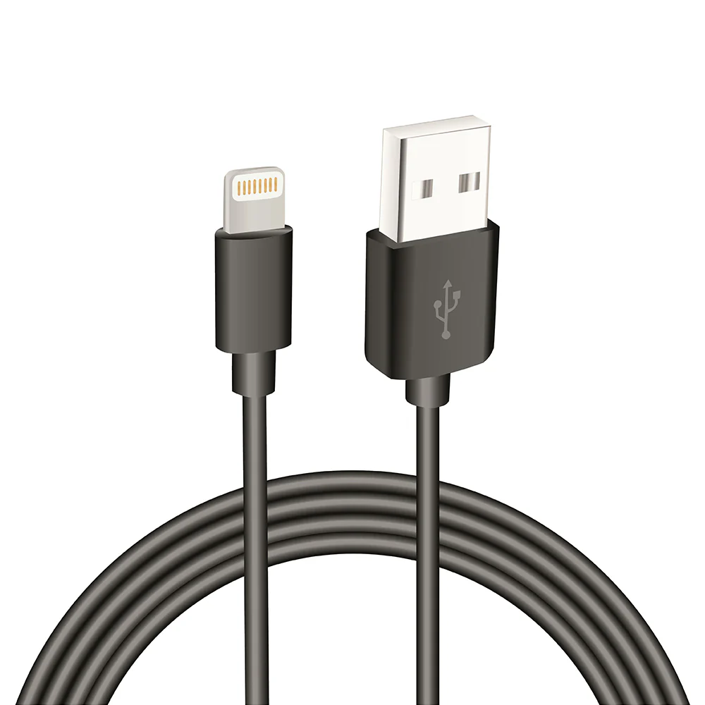 Sinox iMedia 3M USB-A (male) to Lightning MFI (male) Cable - Black | XI2503B - Image 3