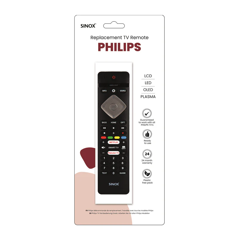 Sinox Philips Remote Control - Black | 50623 - Image 2
