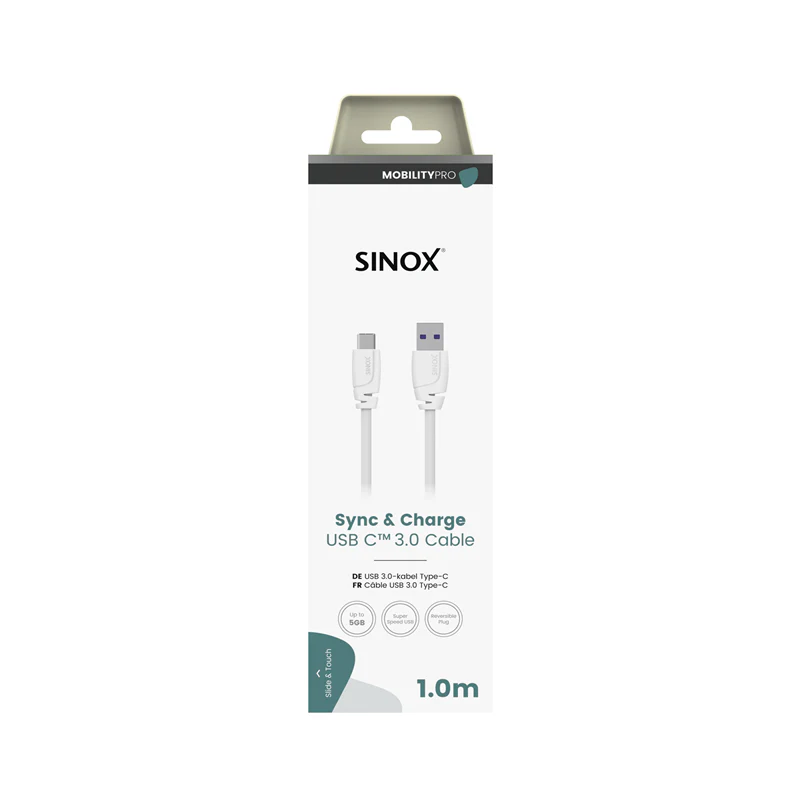Sinox PRO 1M Charging and Data Cable - White | 51224 - Image 2