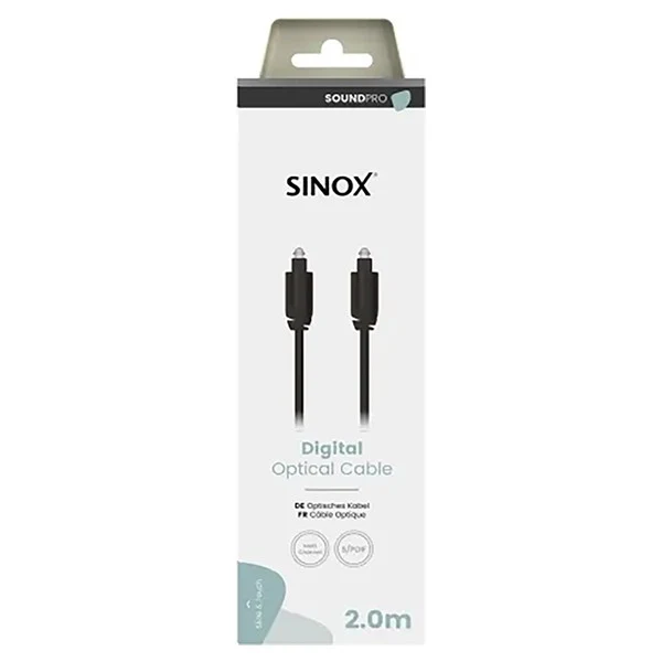 Sinox PRO 2M Digital Optical Cable - Black & Grey | 51064 - Image 2