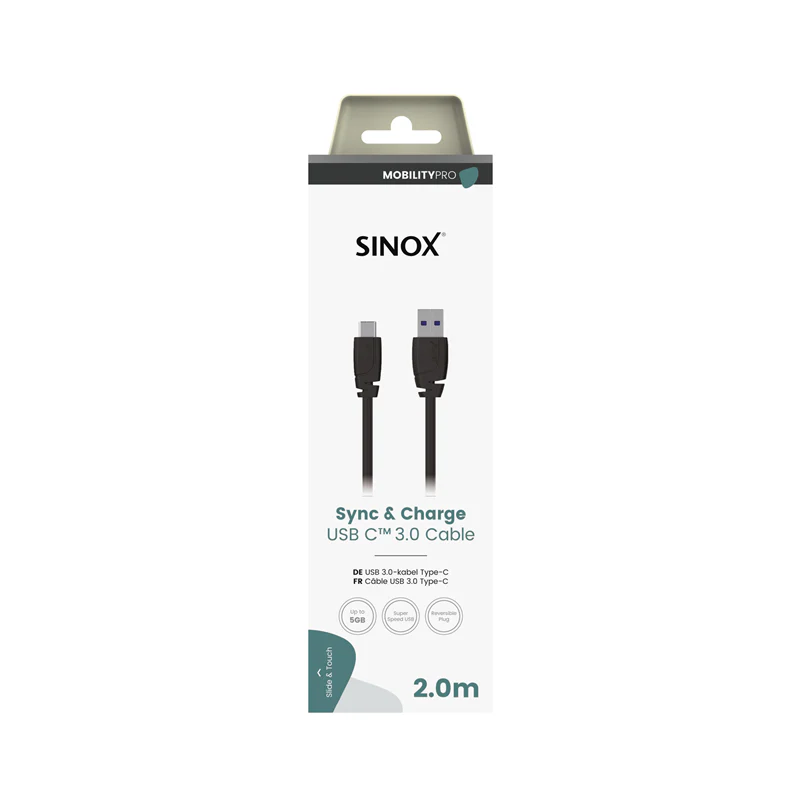 Sinox Pro 2M USB 3.0 Sync & Charge Cable - Black | 51248 - Image 2