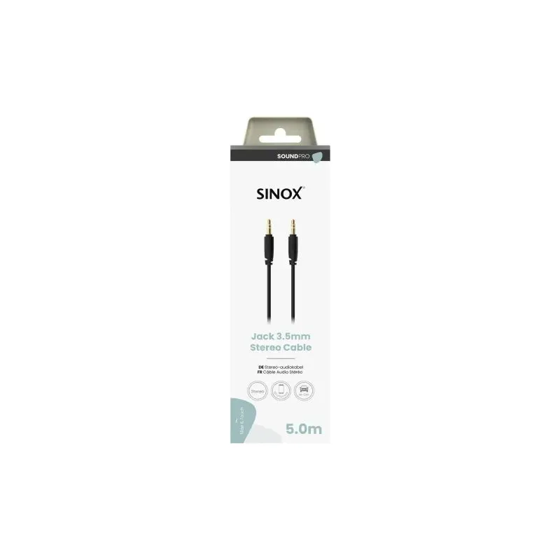 Sinox Pro 5M 3.5mm Stereo Mini Jack Cable - Black | 52115 - Image 2