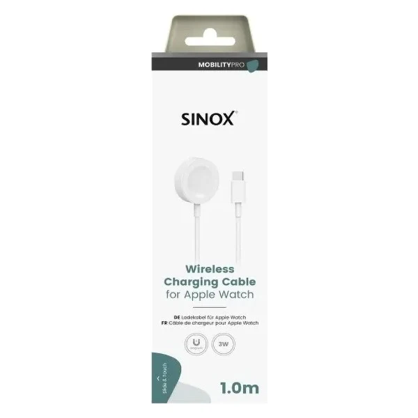 Sinox Pro Wireless USB-C Charging Cable for Apple Watch - White | 050739 - Image 2