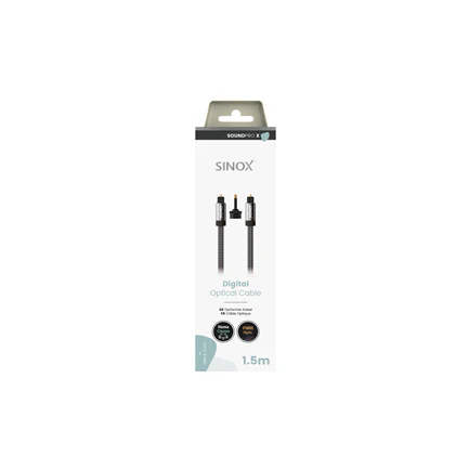Sinox PRO X 1.5M Optical Digital Cable Male - Black | 52054 - Image 2