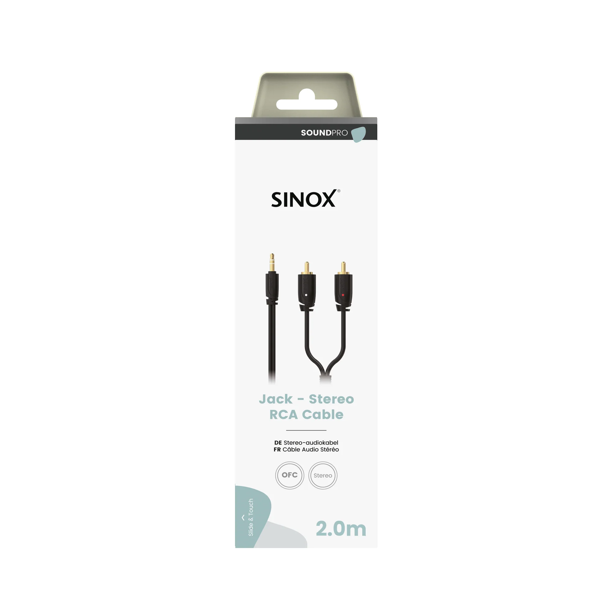 Sinox Sound Pro 2M 3.5mm Mini Jack to Stereo Cable - Black | 52177 - Image 2