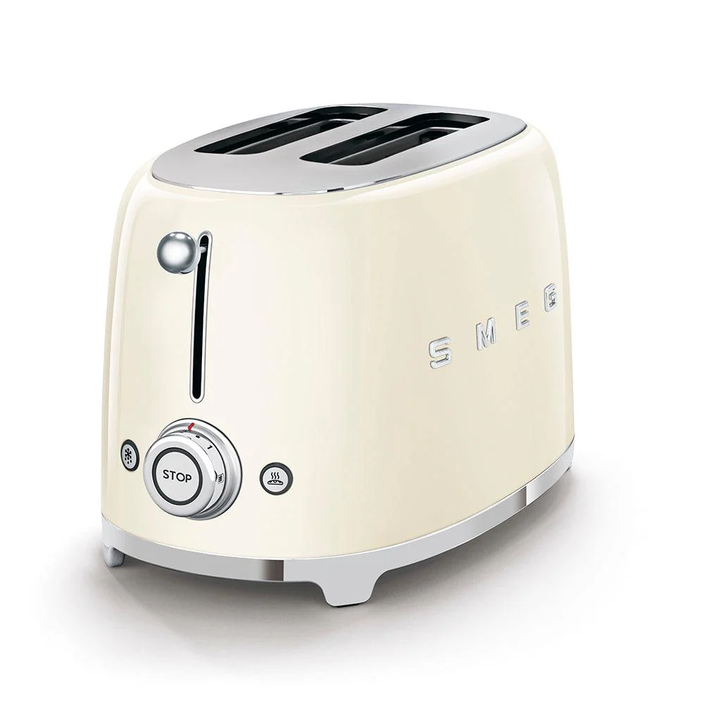 Smeg 950W 2 Slice Toaster - Cream | TSF01CRUK - Image 2