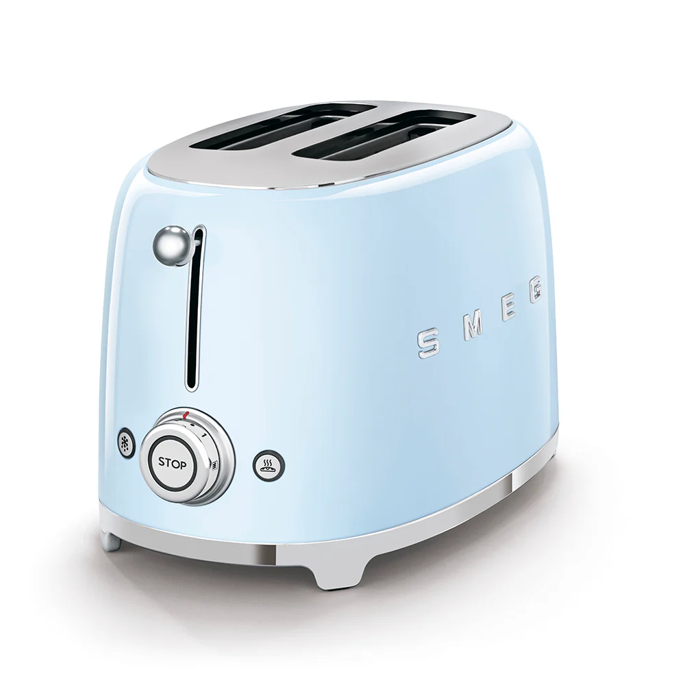Smeg 950W 2 Slice Toaster - Pastel Blue | TSF01PBUK - Image 2