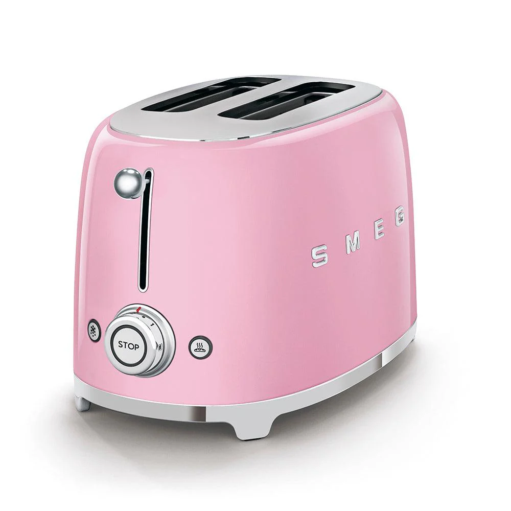 Smeg 950W 2 Slice Toaster - Pink | TSF01PKUK - Image 3