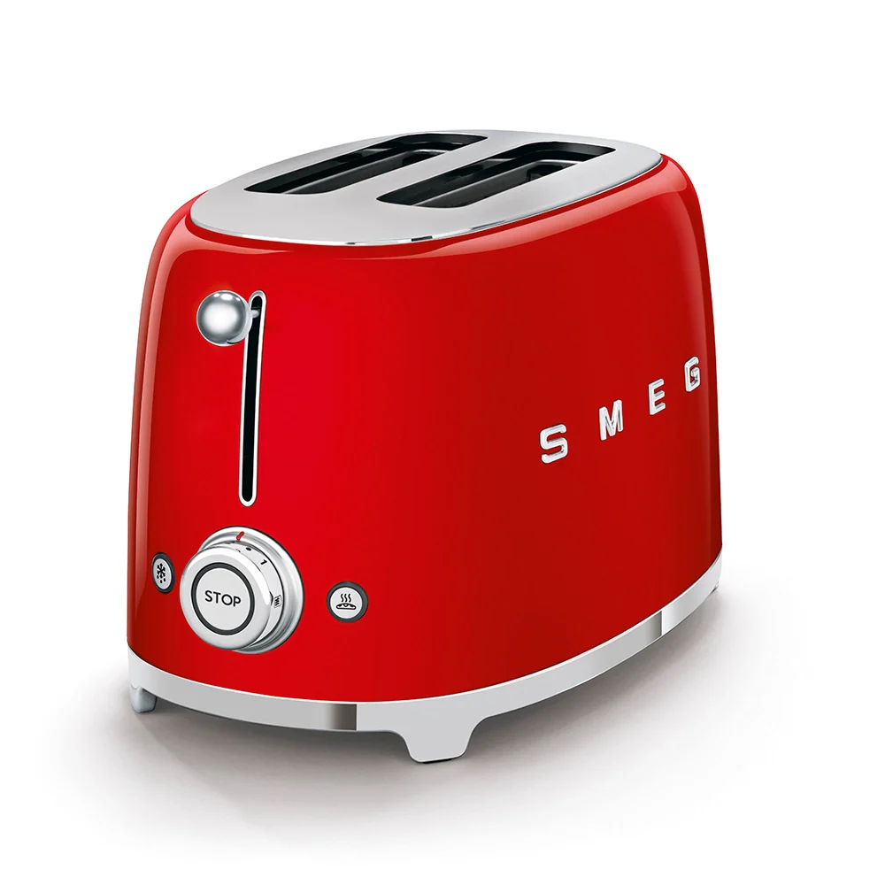 Smeg 950W 2 Slice Toaster - Red | TSF01RDUK