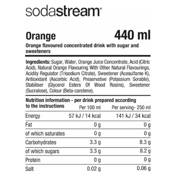 Sodastream Classics Orange Flavoring Syrup | 1424224440 - Image 2