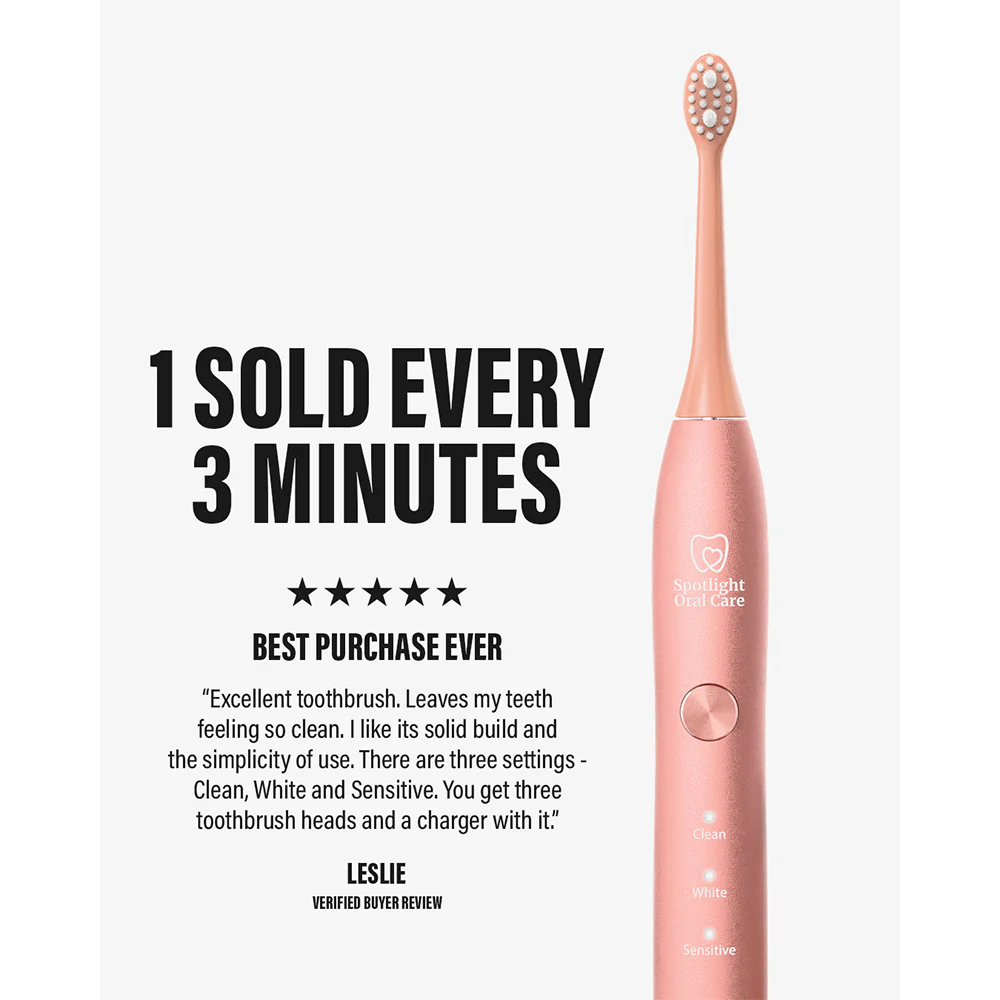 Spotlight Oral Care Sonic Electric Toothbrush - Rose Gold | TOOSON0013 - Image 4