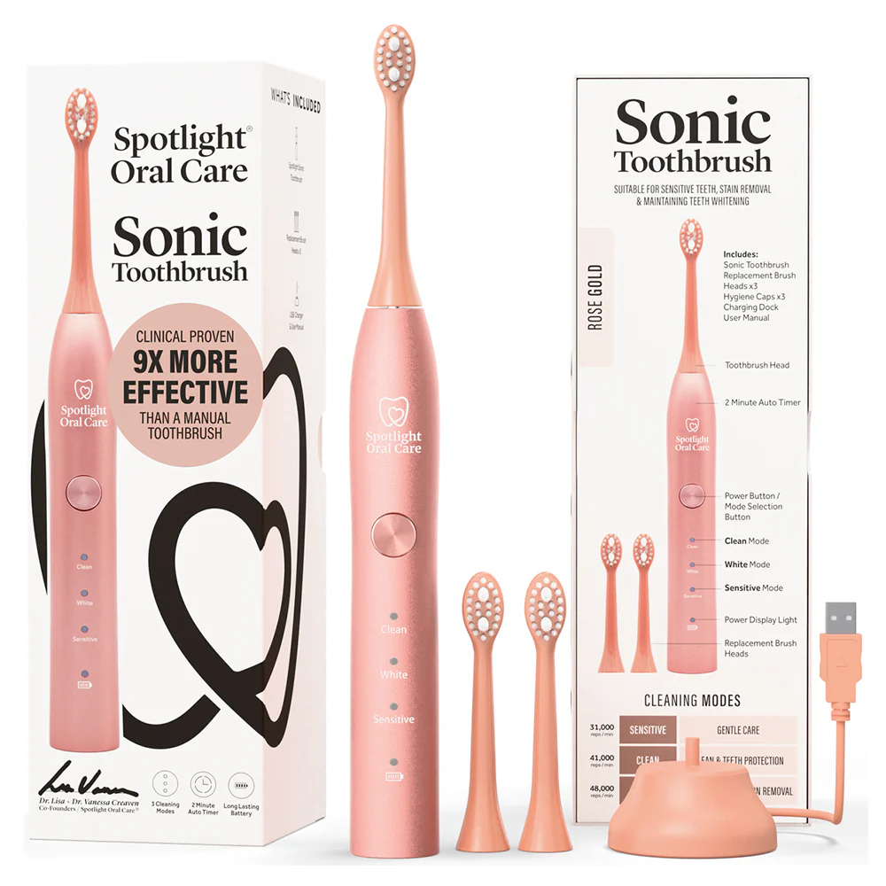 Spotlight Oral Care Sonic Electric Toothbrush - Rose Gold | TOOSON0013 - Image 7