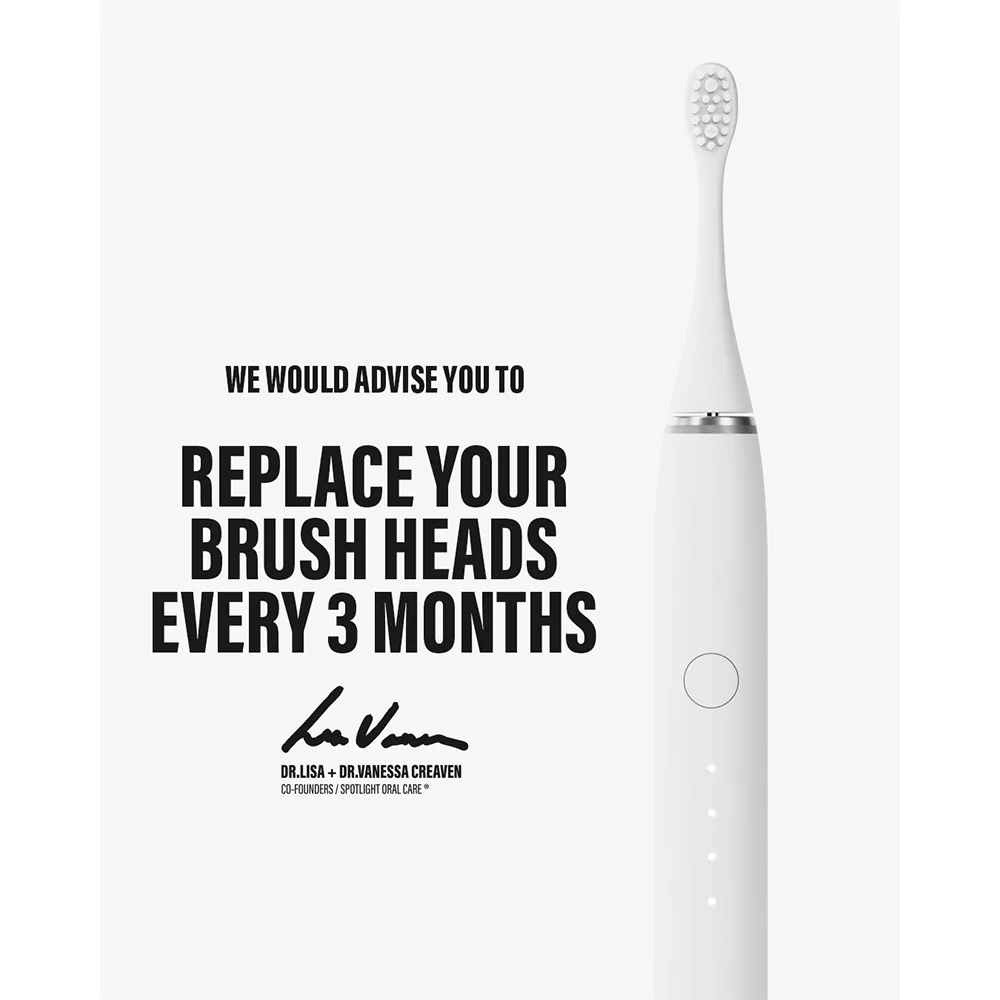 Spotlight Oral Care Sonic Pro Toothbrush Replacement Head Pack of 3 - Pure White | SONICPROWHITEREPHEAD - Image 3
