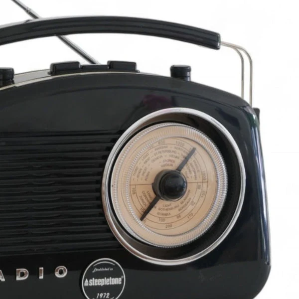 Steepletone Brighton FM/MW/LW Portable Retro Radio - Black | BRIGHTONBLK - Image 2