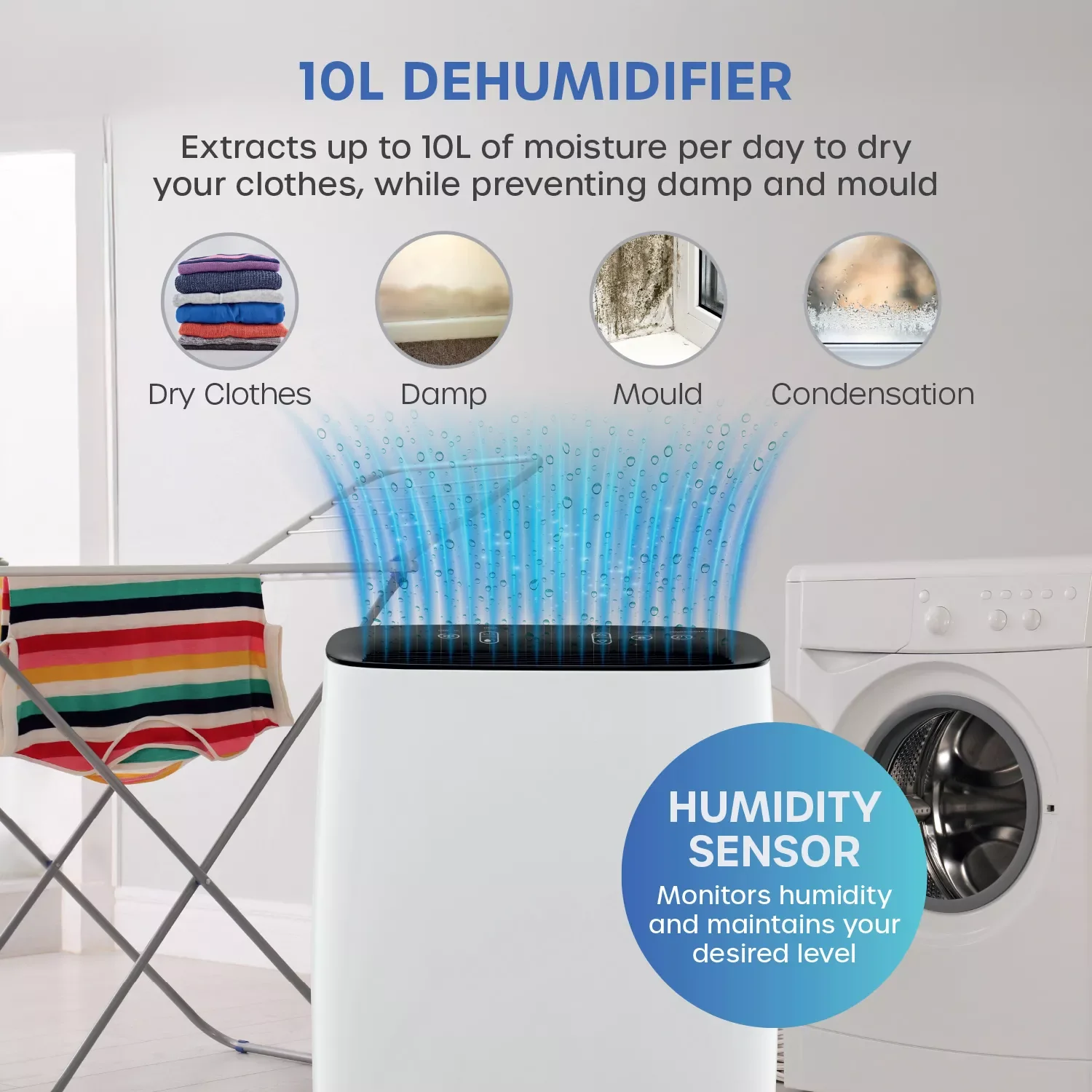 Swan Activair 10L Dehumidifier - White | SH16505 - Image 5