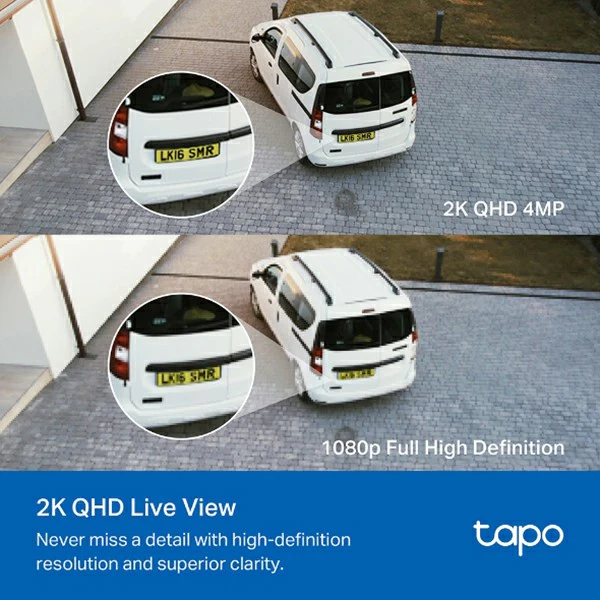 Tapo 2K Smart Floodlight Security Cameras - White | Tapo C720 - Image 3