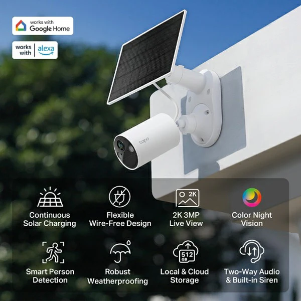 Tapo 2K Solar-Powered Security Camera with Kit - White | Tapo C410 KIT - Image 12