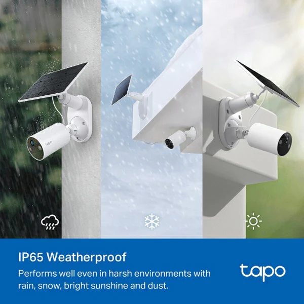 Tapo 2K Solar-Powered Security Camera with Kit - White | Tapo C410 KIT - Image 4