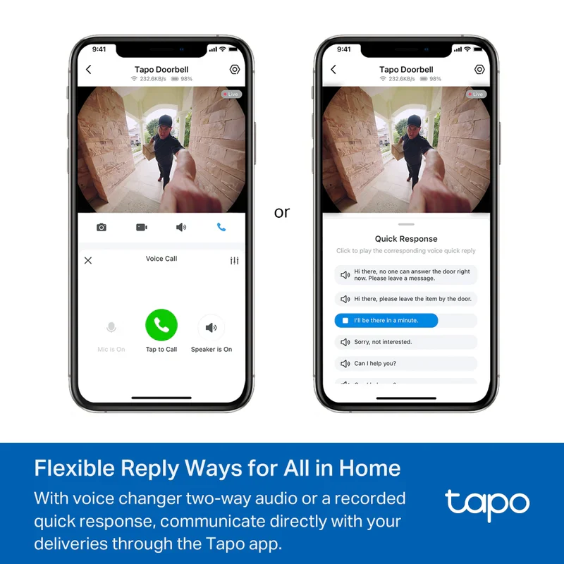 Tapo 2K Wired & Battery Video Doorbell | TAPO D235 - Image 6