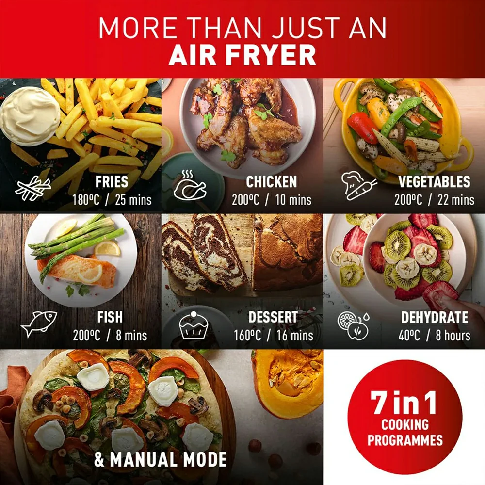 Tefal Easy Fry Dual XXL 11L Air Fryer - Coal Grey | EY942HG0 - Image 3