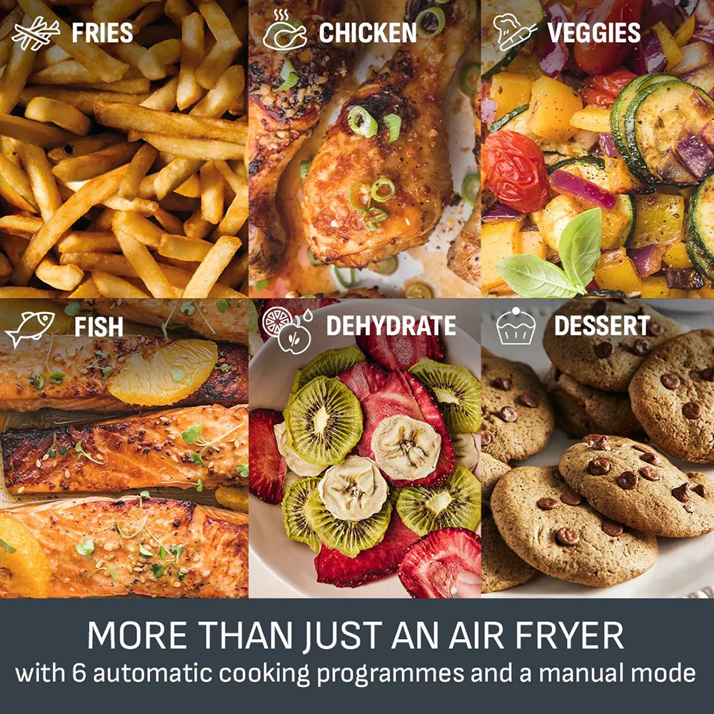 Tefal Easy Fry Dual XXL 11L Air Fryer - Stainless Steel | EY942DG1 - Image 5