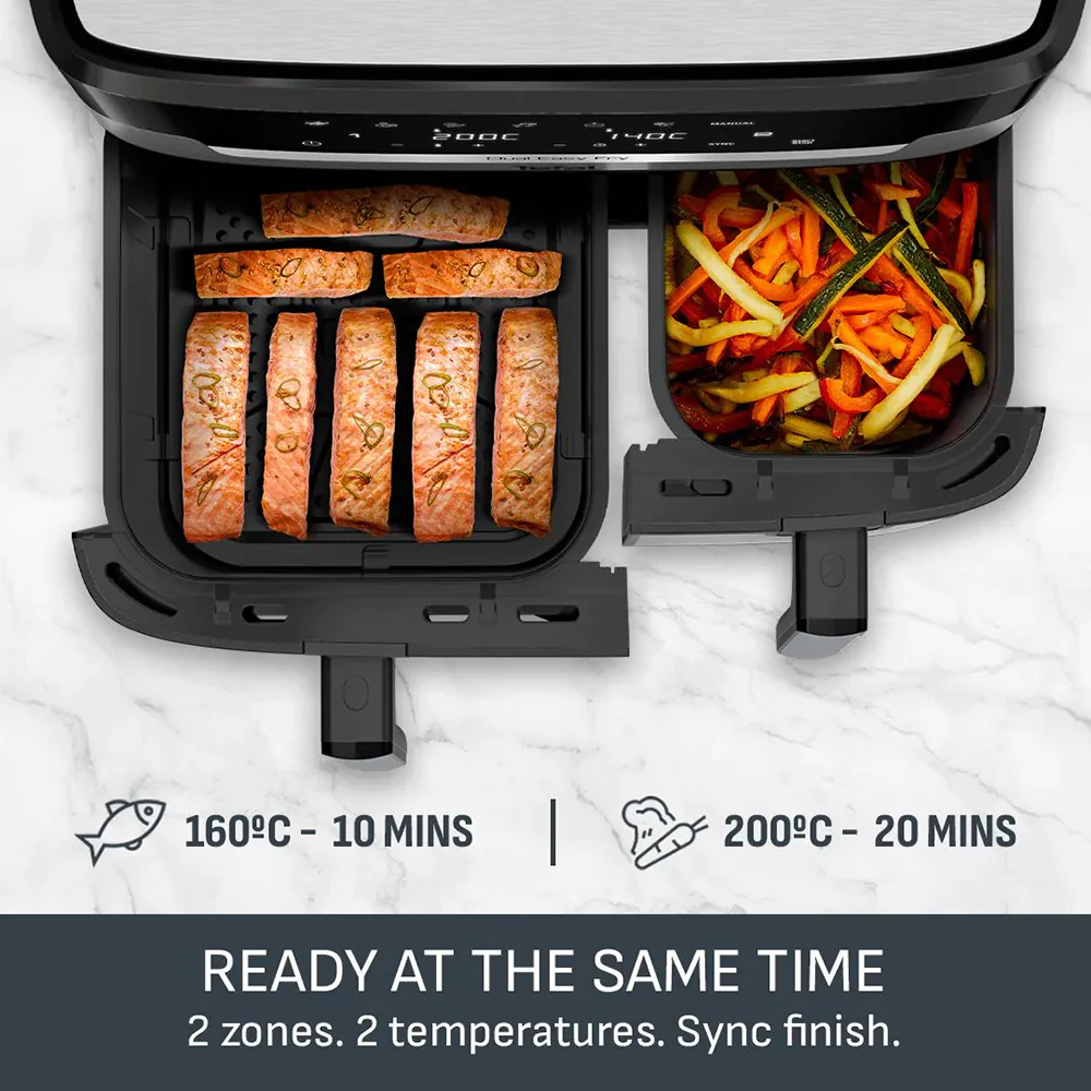 Tefal Easy Fry Dual XXL 11L Air Fryer - Stainless Steel | EY942DG1 - Image 7