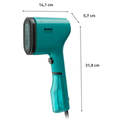 Tefal Pure POP 1300W Handheld Garment Steamer - Teal Green | DT2024GO - Image 3
