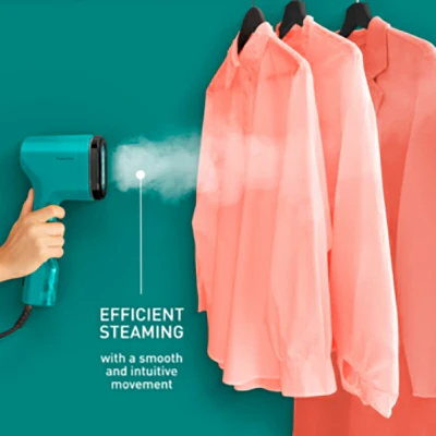 Tefal Pure POP 1300W Handheld Garment Steamer - Teal Green | DT2024GO - Image 4