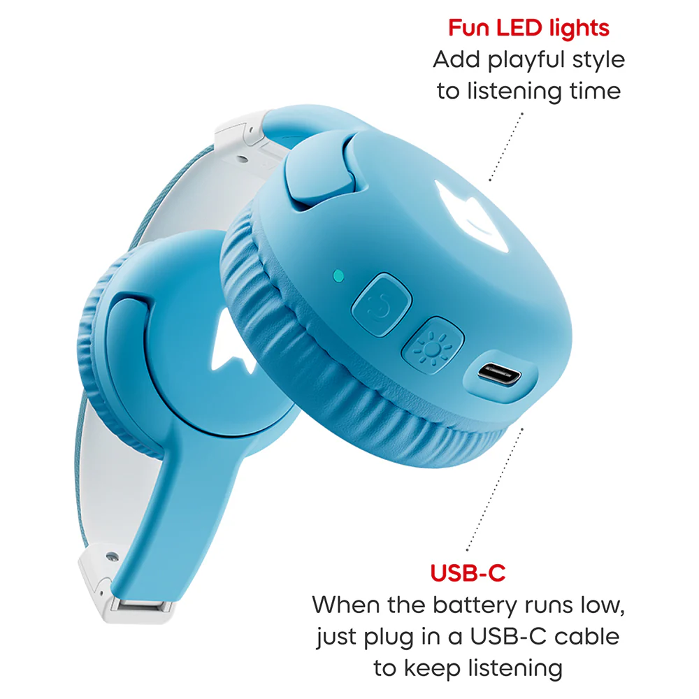 Tonies On-Ear Wireless Bluetooth Headphone for Kids - Sky Blue | 10003280 - Image 6