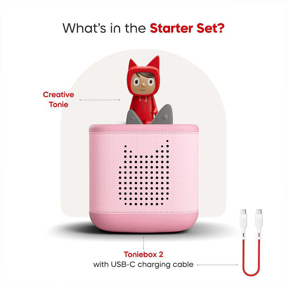 Tonies Toniebox 2 Starter Set with Creative Tonie Rubie - Cloud Pink | 11002433 - Image 4
