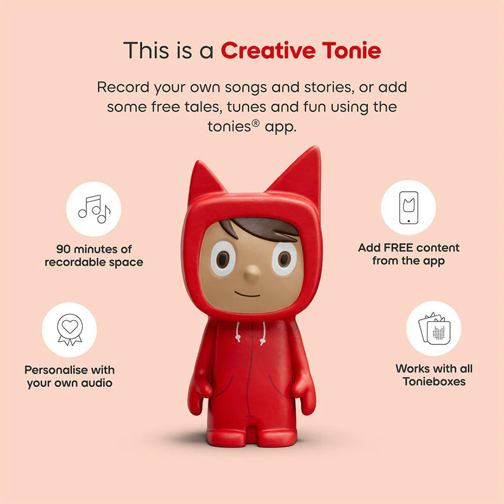 Tonies Toniebox 2 Starter Set with Creative Tonie Rubie - Sunset Red | 11002432 - Image 3