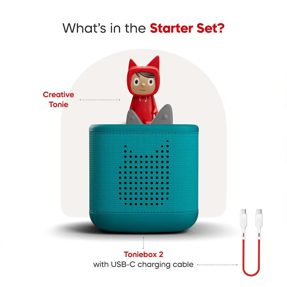 Tonies Toniebox 2 Starter Set with Creative Tonie Rubie - Tropical Teal | 11002730 - Image 3