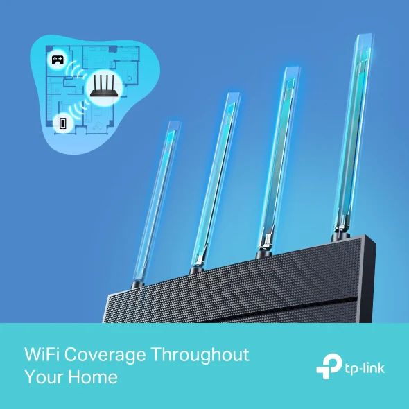 TP-Link AX1500 1.5 Gbps Wi-Fi 6 Router - Black | ARCHERAX12 - Image 4