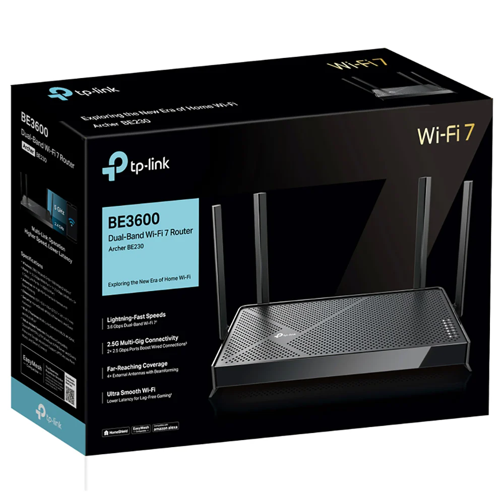 TP Link BE3600 Dual Band Wi-Fi 7 Router - Black | ARCHER BE230 - Image 7